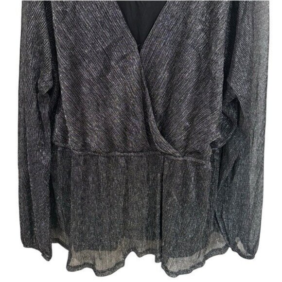 NEW Maurice’s Shimmer Wrap Peplum Blouse New Year's Special Occasion Event 3X - Picture 6 of 13